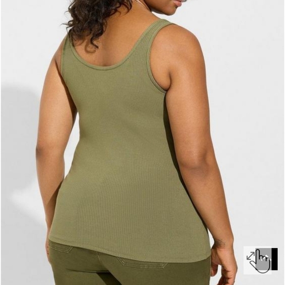 Torrid Everyday Rib Scoop Neck Hook And Eye Tank - Picture 4 of 6